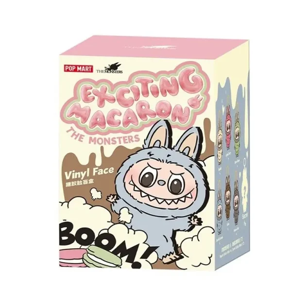 Wholesale Bubble Matt Authentic LaBuBu Popmart Original Heartbeat Macaron Vinyl Doll Face Series Blind Box Fashion Toy Figure - 图片 2