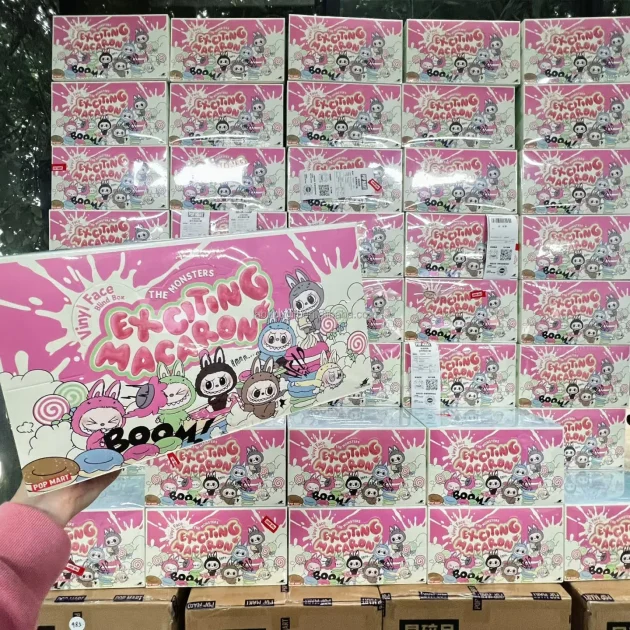 Wholesale Bubble Matt Authentic LaBuBu Popmart Original Heartbeat Macaron Vinyl Doll Face Series Blind Box Fashion Toy Figure - 图片 3