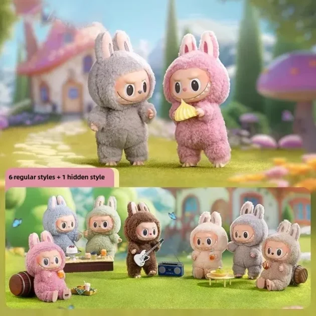 Ready Stock Trendy Labubu Bubble Blind Box PVC Vinyl Face Macaron Birthday Gift Japanese Anime Figure Stuffed Toy - 图片 6