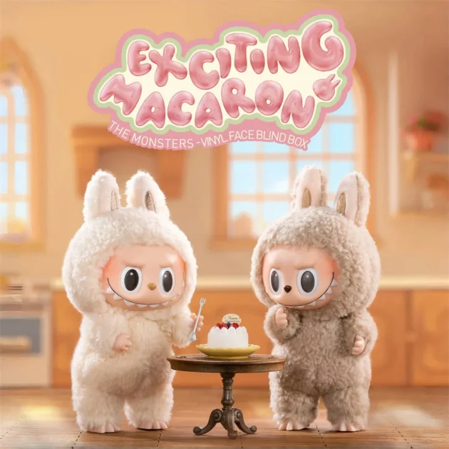 Labubus Originales Popmart the Monsters Exciting Macaron Plush Toys Mystery Boxes Labubu Doll Anime Action Figures - 图片 2