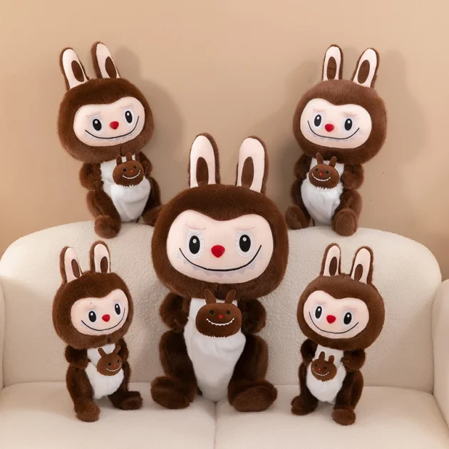 Wholesale New Bubble Mart Transformed Into Kangaroo Labubu Plush Toy Doll Children's Gift Foreign Trade - 图片 3