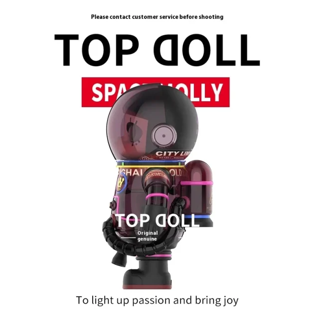 Bubble Mart Original SPACE MOLLY Series PVC Baby Ornaments Belle Gate MEGA Collection Large Tide Play Toy Figure Statues - 图片 3