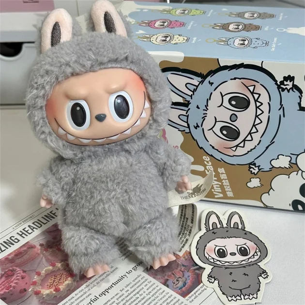 Labubus Originales Popmart the Monsters Exciting Macaron Plush Toys Mystery Boxes Labubu Doll Anime Action Figures - 图片 5