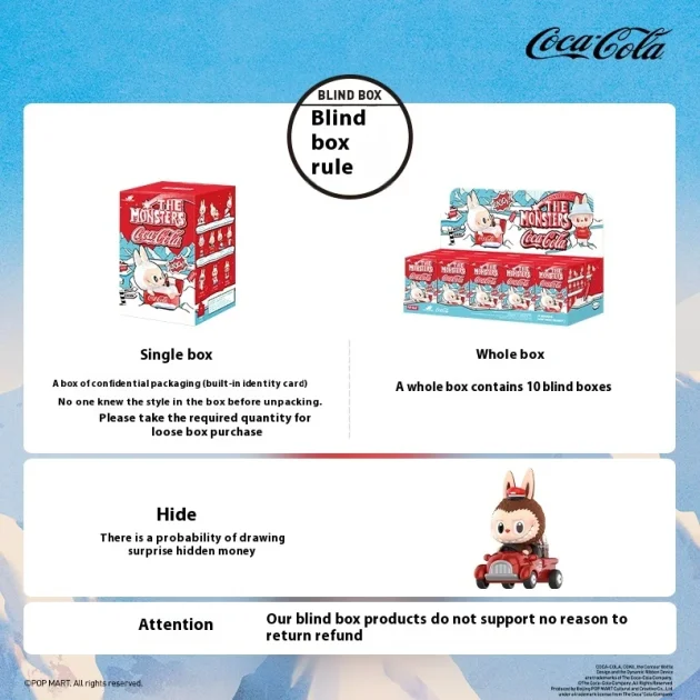 POPMART Bubble Mart Wholesale Kawaii Genuine Labubu Original V2 the Monsters Coco Cola Vinyl Plush Figure Toys Blind Box Gift - 图片 4