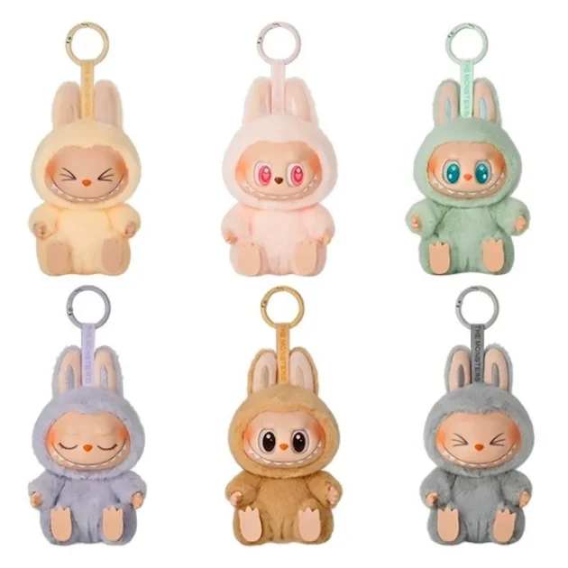 Bubble Mart Labubu Series Cute Macaron Trendy Toy Figure Pendant Plush Dollacaron Trendy Toy Figure Pendant Plush Blind Box Doll - 图片 2