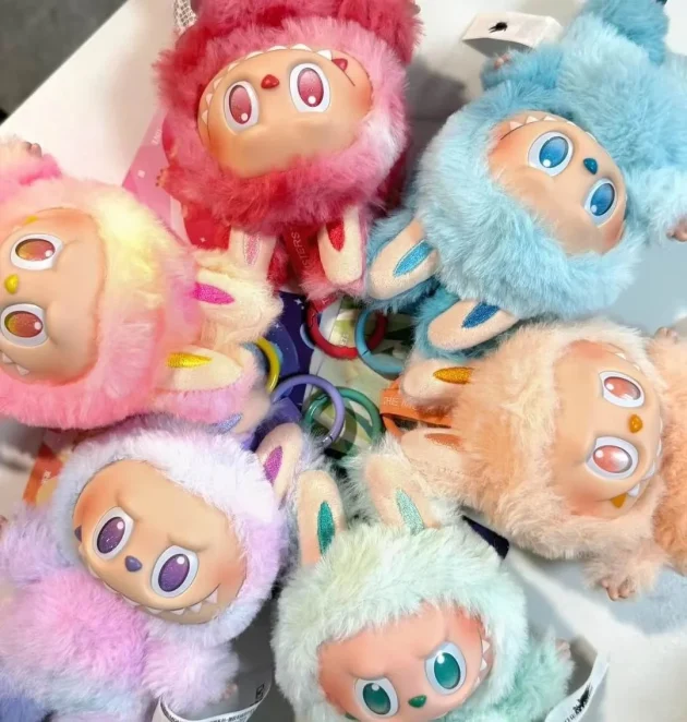 Labubu Third Generation Dolls Bubble Mart The Monster Vinyl Labubu Keychain - 图片 2