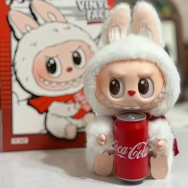 New Bubble Mart Cartoon White Labubu Cola Series Plush Blind Box POPMART Trendy Handheld Pendant Cute Doll - 图片 6