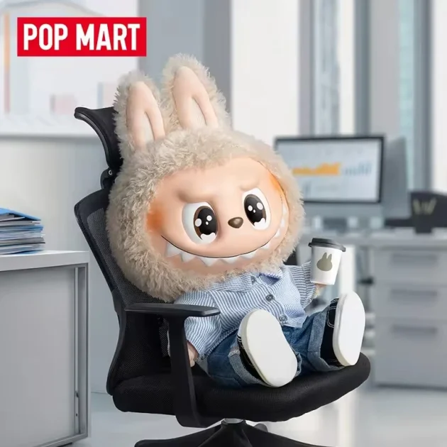 100% Original POP MART LABUBU POPMART Bubble Mart the MONSTERS FLIP WITH ME Vinyl Plush Male Big Doll Toy - 图片 4