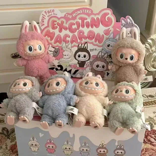 Bubble Mart Labubu Series Cute Macaron Trendy Toy Figure Pendant Plush Dollacaron Trendy Toy Figure Pendant Plush Blind Box Doll - 图片 4