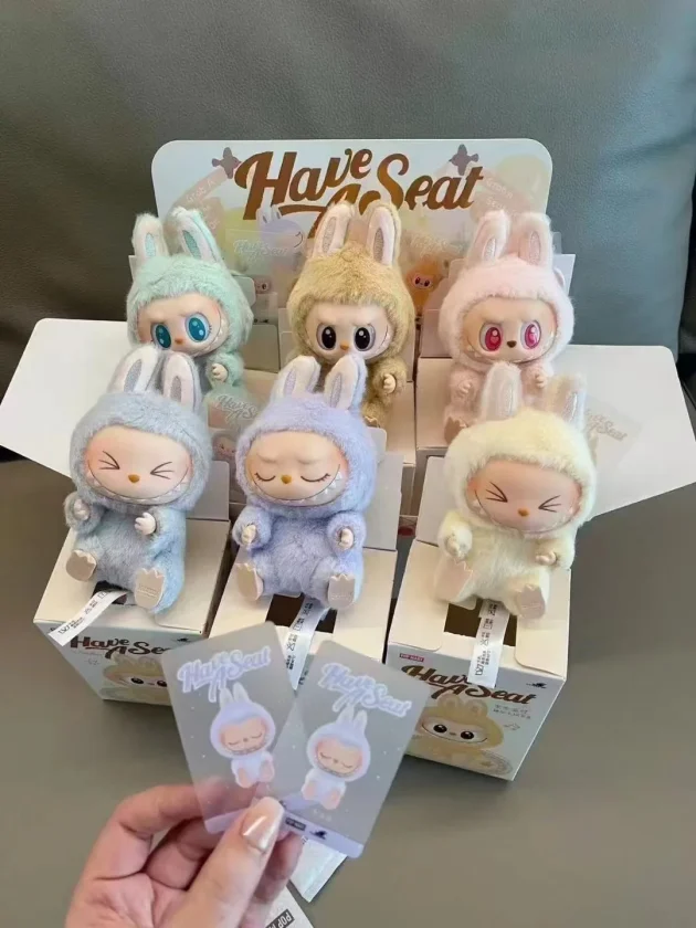 Bubble Mart Labubu Series Cute Macaron Trendy Toy Figure Pendant Plush Dollacaron Trendy Toy Figure Pendant Plush Blind Box Doll - 图片 3