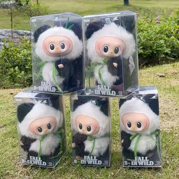 QY Bubble Labubu Mart Modified Baby Plush Doll Sugar Gum Panda Labubu Pendant Blind Box Macaron Toy - 图片 3