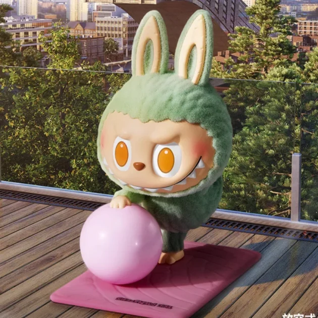 POPMART Bubble Mart the MONSTERS LABUBU Lazy Yoga Series Hand-made Labu Blind Box - 图片 4