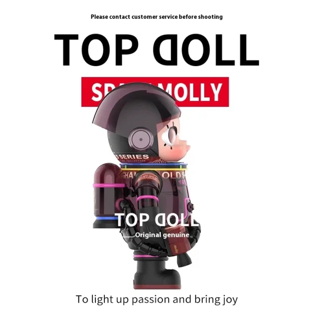 Bubble Mart Original SPACE MOLLY Series PVC Baby Ornaments Belle Gate MEGA Collection Large Tide Play Toy Figure Statues - 图片 2